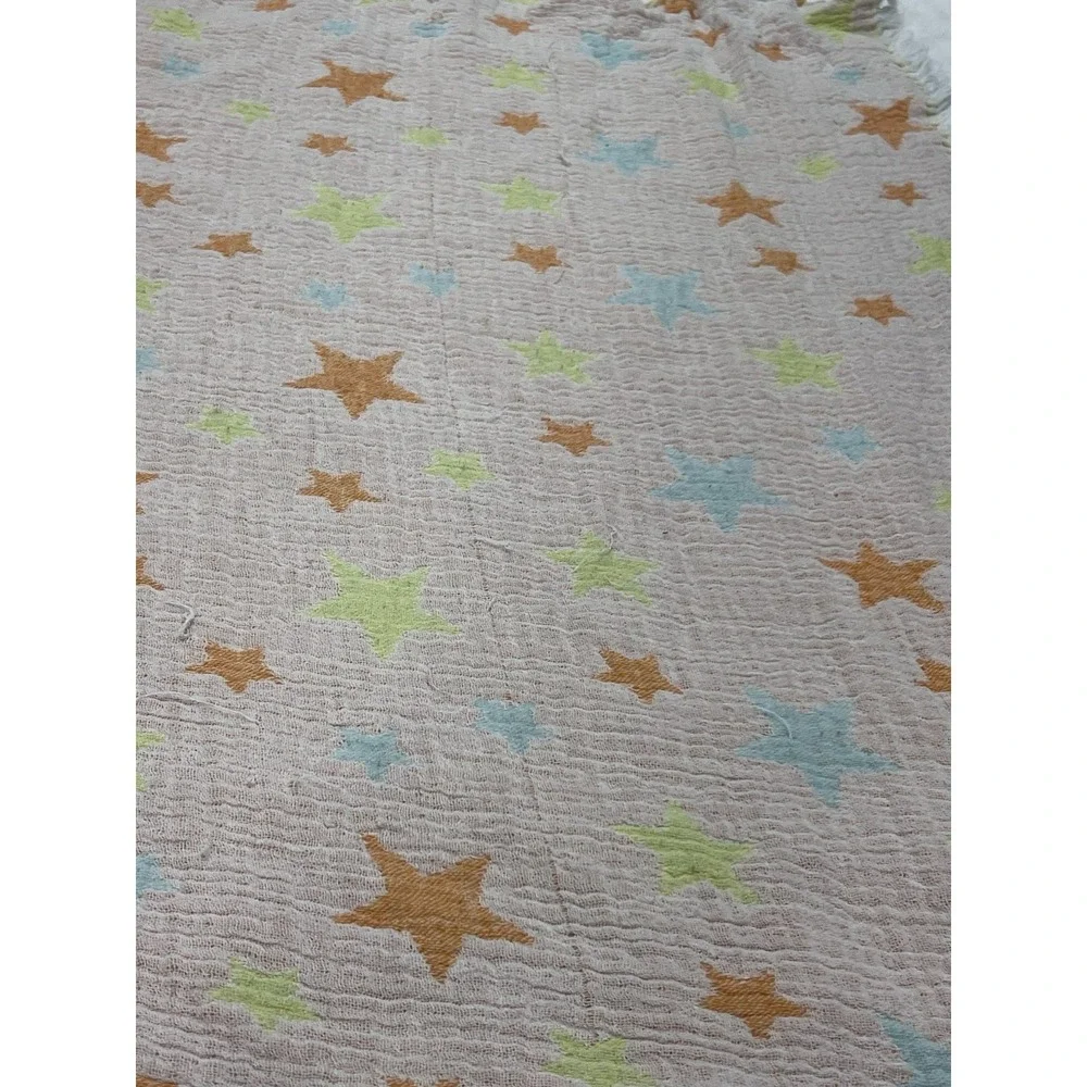 inup home Teen Made In Portugal Star Blanket Blue Orange Yellow